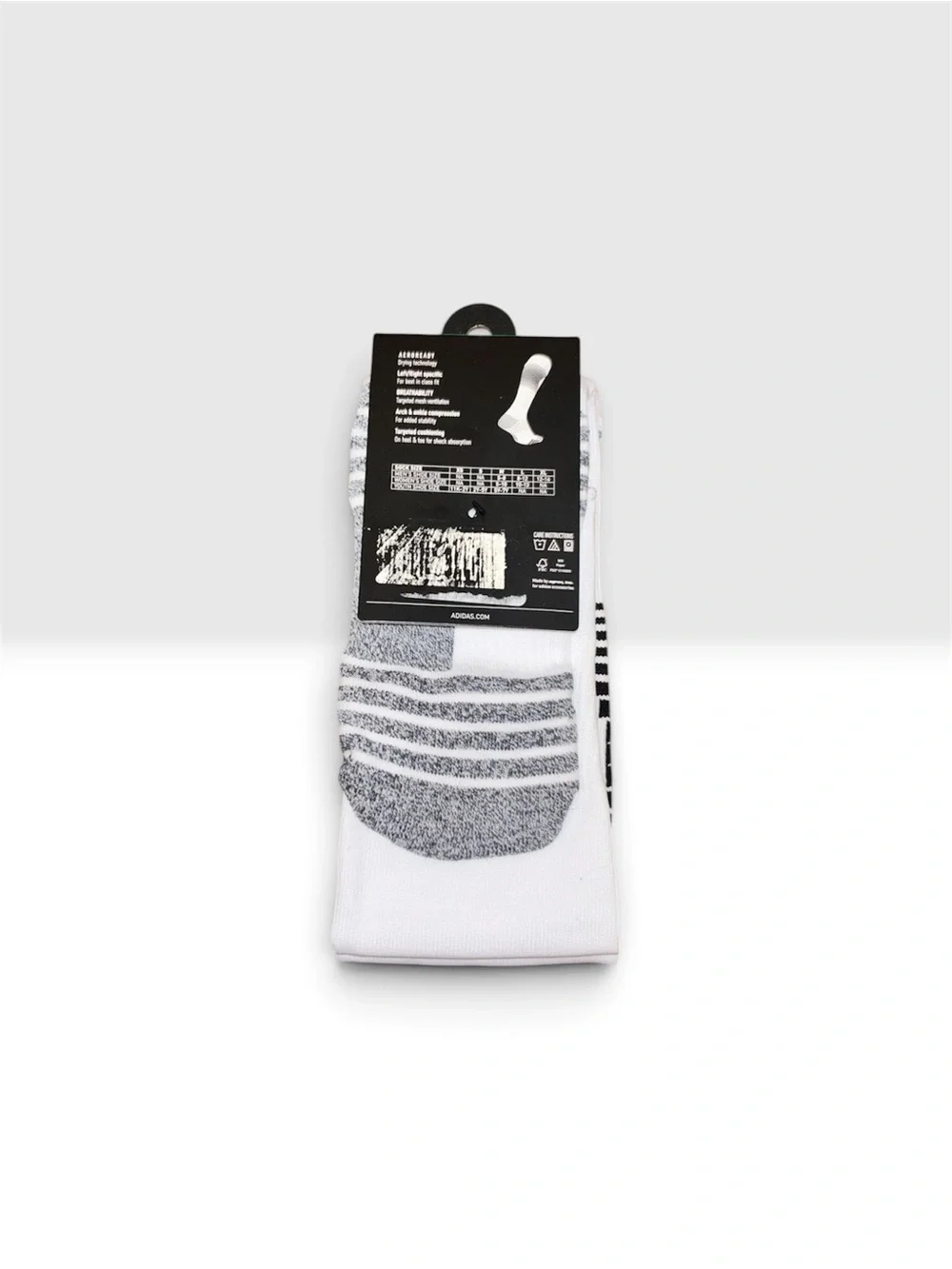 adidas White and Black Team Speed Soccer Socks